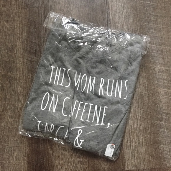 NWT This Mom Runs On Caffeine.... T-Shirt - Picture 5 of 6